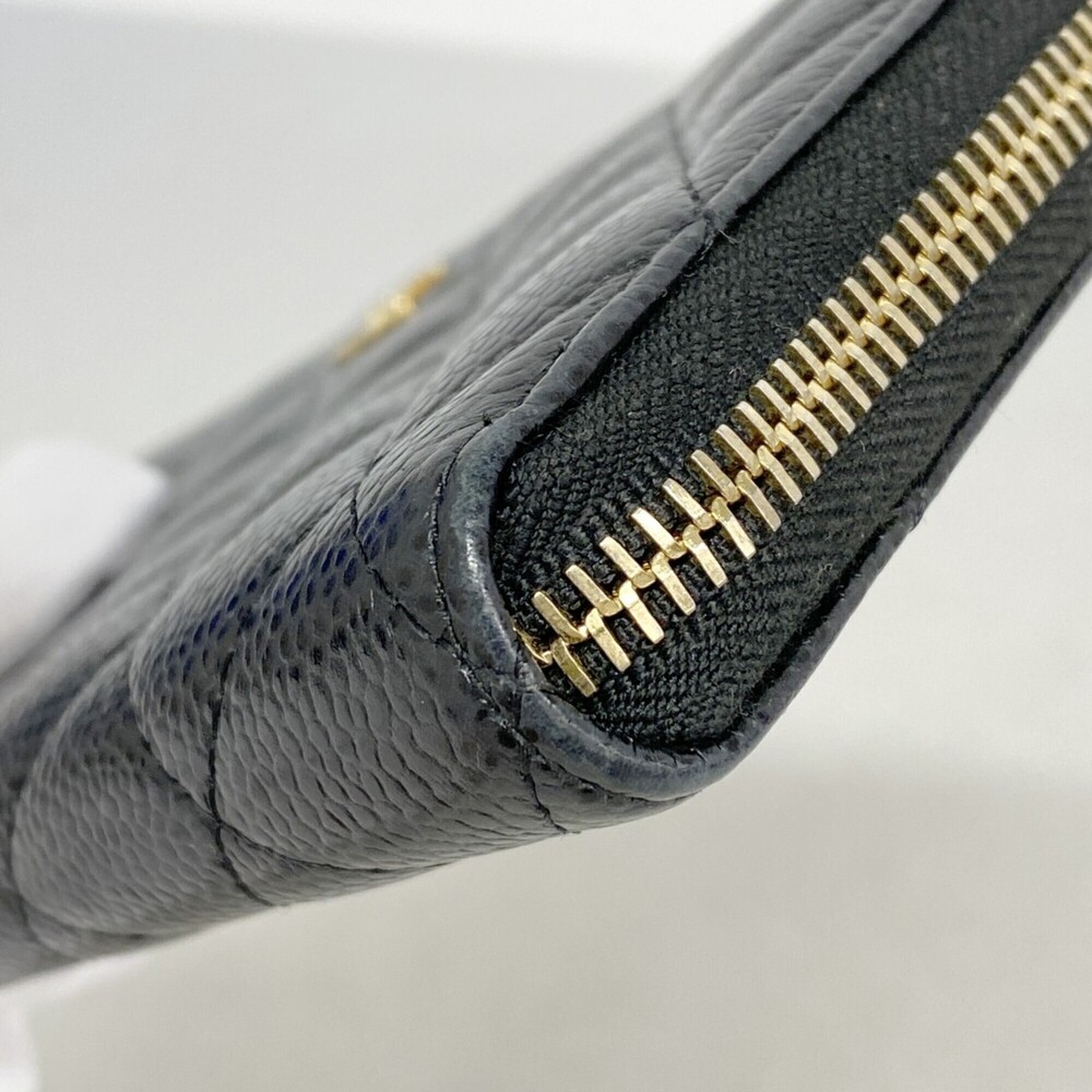 CHANEL Authentic Black Caviar Leather Wallet - Picture 5 of 8
